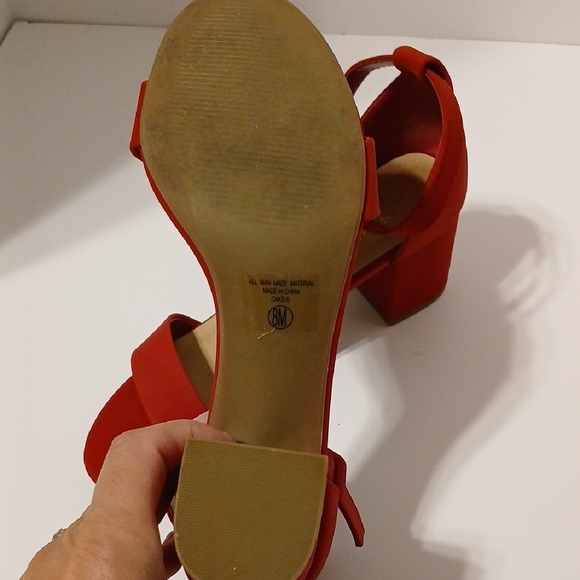 Vibrant Scarlet Block Heel Sandals From Y.NOT - Picture 4 of 6